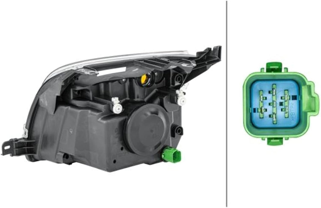 HELLA 1LD 247 026-281 Halogen-Hauptscheinwerfer - rechts - für u.a. Ford Fusion (Ju_) Rechts (Beifah
