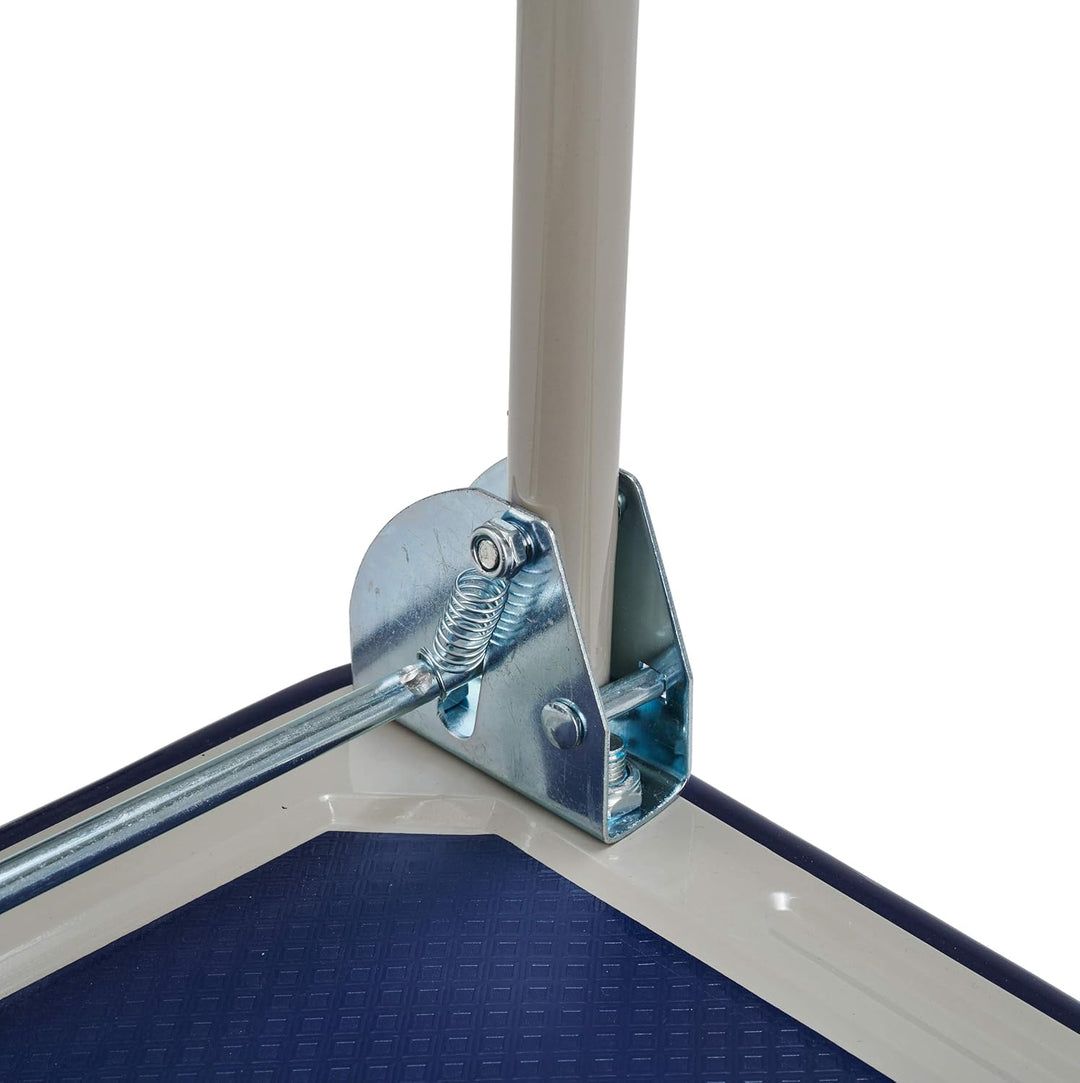 Brüder Mannesmann klappbarer Plattformwagen, 150 kg Tragkraft, Metall, weiss/blau, Anti-Rutsch-Oberf