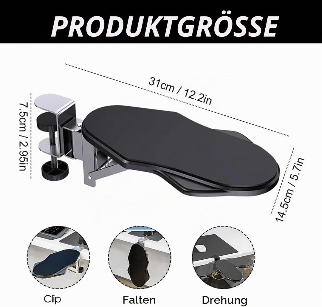 2 Stück Ergonomics Schreibtisch Erweiterung, Schreibtisch Armauflage Faltbare handgelenkauflage Ellb