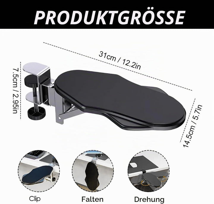 2 Stück Ergonomics Schreibtisch Erweiterung, Schreibtisch Armauflage Faltbare handgelenkauflage Ellb