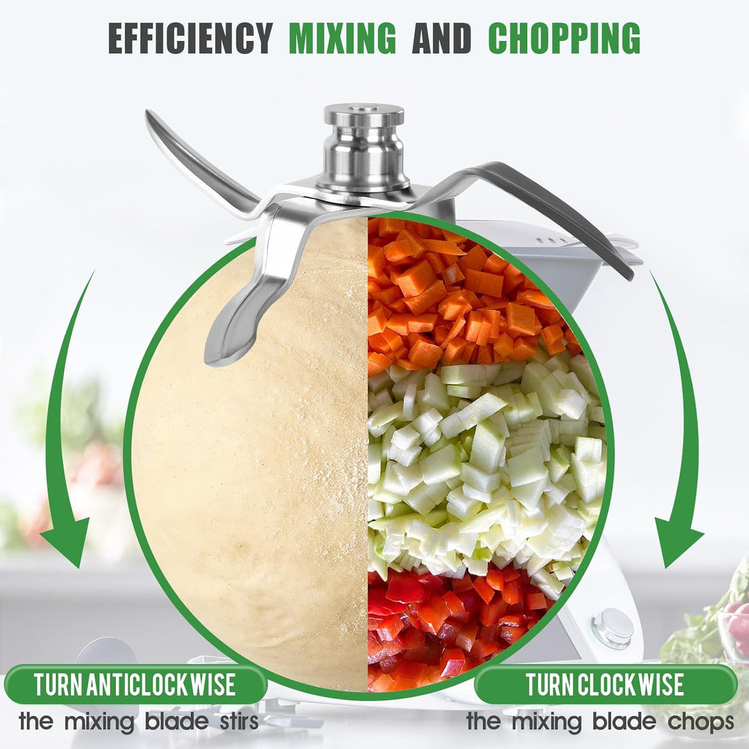 Messer für Vorwerk Thermomix TM5/TM6 - Mixmesser aus Edelstahl mit Dichtring, Zubehör & Ersatzteile