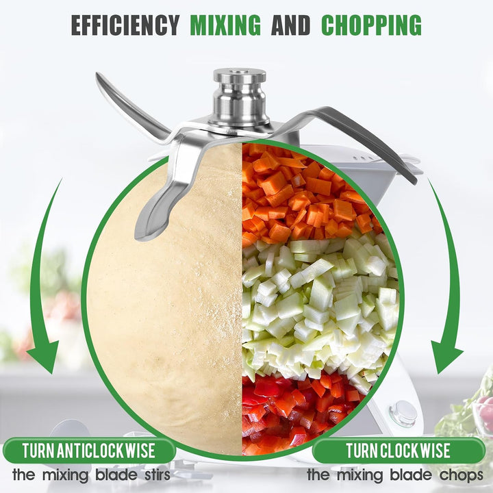 Messer für Vorwerk Thermomix TM5/TM6 - Mixmesser aus Edelstahl mit Dichtring, Zubehör & Ersatzteile