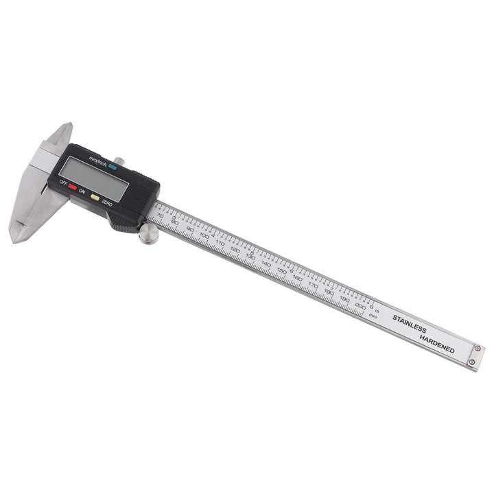 Fafeicy Digitaler Messschieber, 0-200 mm, Edelstahl, Elektronische Präzisions-Schieblehre mit LCD-An