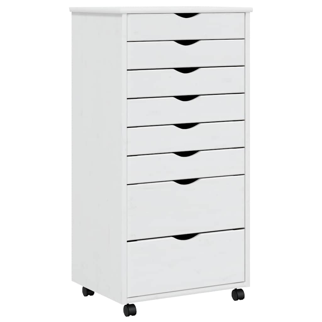 vidaXL Rollschrank, Rollcontainer mit 8 Schubladen, Kommode Schubladenschrank mit Rollen, Büroschran