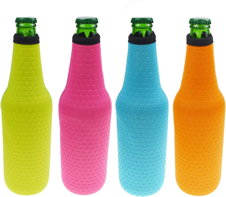 Orchidtent Bier Flaschenkühler, 4 Stück 17,6 Oz (500ml) Neopren Isoliert Reissverschluss Faltbar Bie