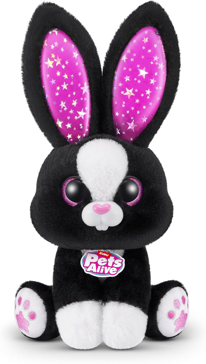 Pets Alive 9549D Magic Bunnies von ZURU, Black Bunny (Sootie), Large (32 cm), Black Bunny (Sootie)
