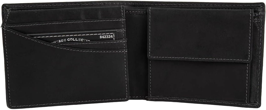 Greenburry Vintage Black Geldbörse Leder 12,5 cm