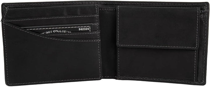 Greenburry Vintage Black Geldbörse Leder 12,5 cm