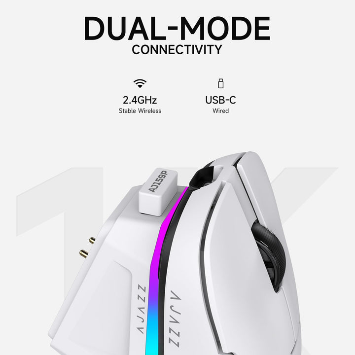 AJAZZ AJ159P Wireless Gaming Mouse, Equipped with PAW3395 Sensor, 26K DPI Support, 56 Gram Ultraligh