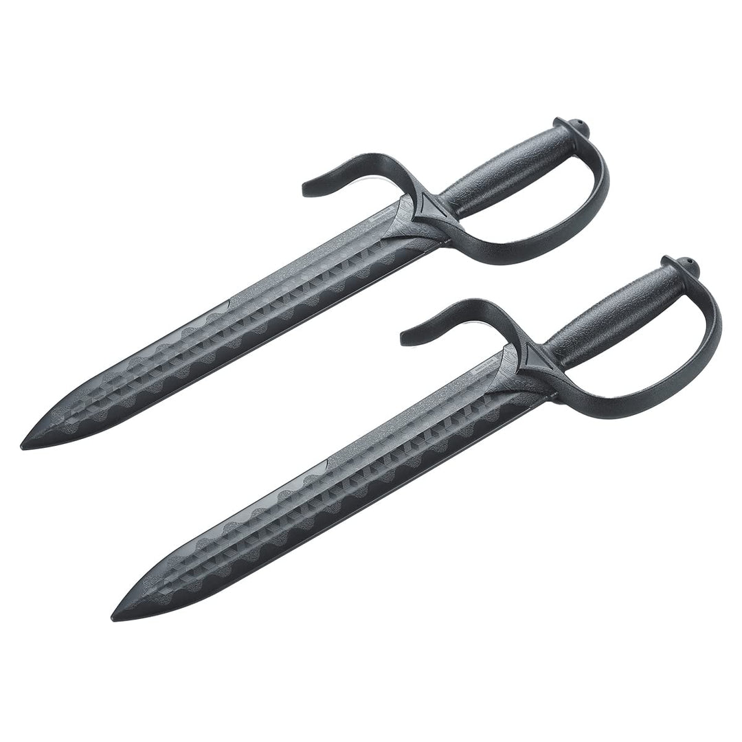 Playwell Martial Arts Black PP Plastic Twin Wing Chun Trainingsmesser (Baat Jaam Dao)