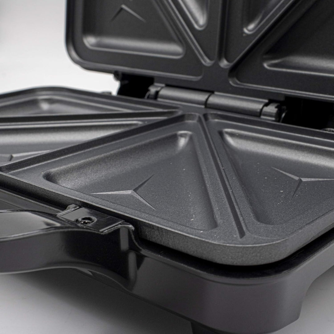 MPM - MOP-20M - Sandwichmaker - Toaster - für 4 dreieckige Sandwiches/Panini - 900 W - Gehäuse aus r