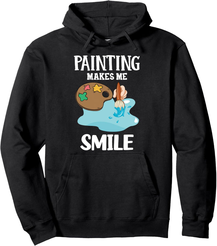 Lächeln Malerei malen Maler & Künstler Malerei Pullover Hoodie