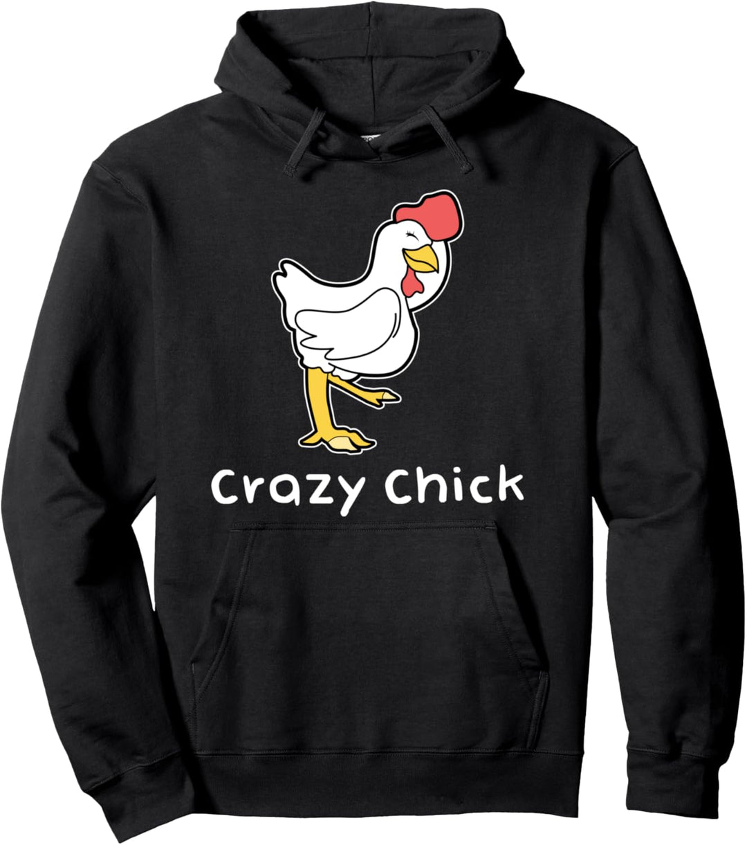 Verrücktes Huhn für Landwirte und Landwirtschaftsväter Huhn Pullover Hoodie
