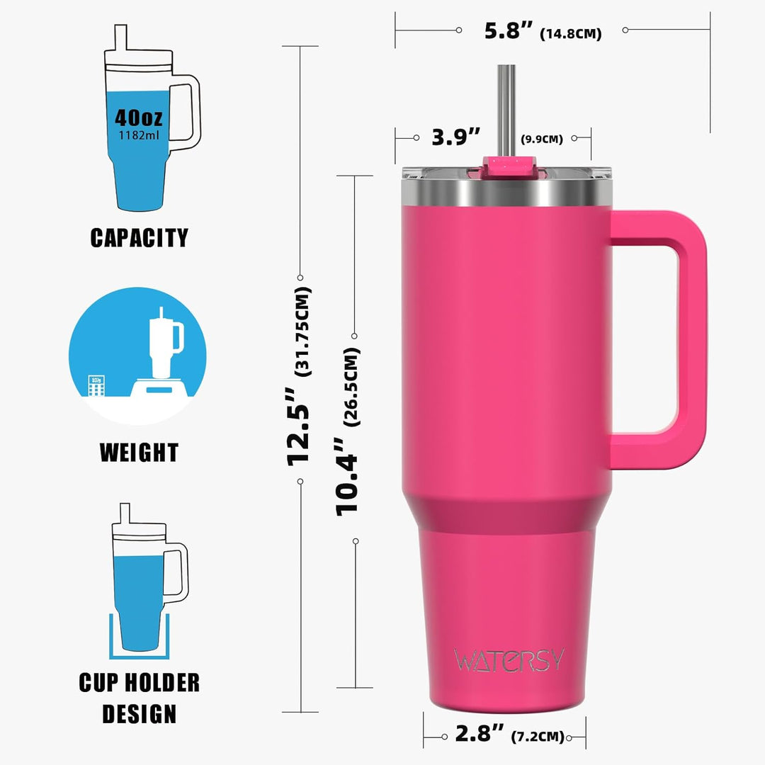 WATERSY 40oz Kaffeebecher to Go Thermobecher Doppelwandiger Edelstahl Vakuum Auslaufsicher Trinkbech