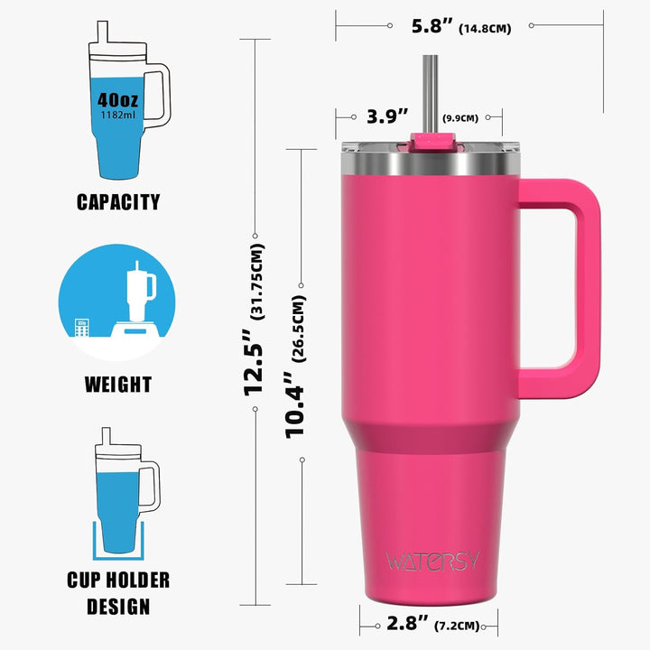 WATERSY 40oz Kaffeebecher to Go Thermobecher Doppelwandiger Edelstahl Vakuum Auslaufsicher Trinkbech