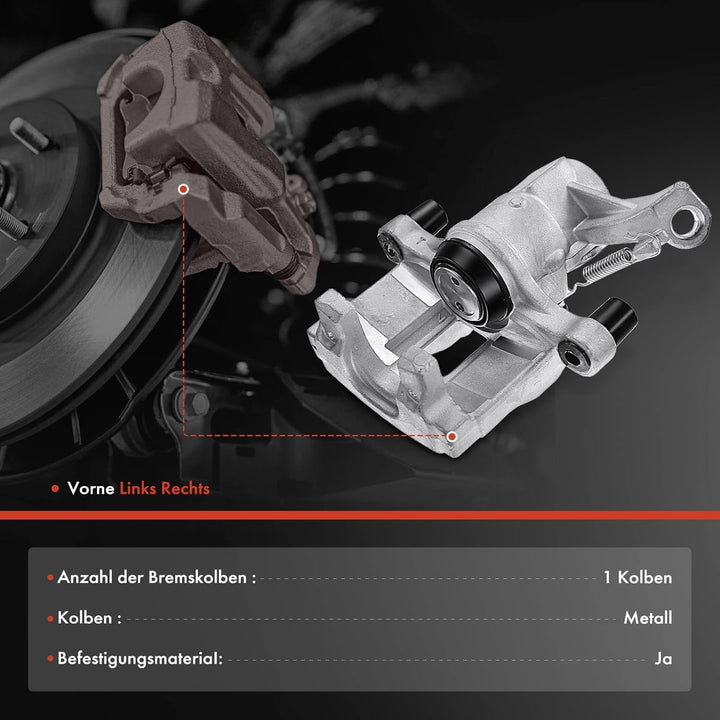 Frankberg 2x Bremssattel Bremszange Hinten Links Rechts Kompatibel mit Signum 1.8L-2.2L 2003 Vectra
