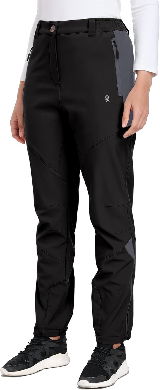 Little Donkey Andy Damen Winter Wanderhose Skihose Trekkinghose Snowboardhose, Softshell-Hose, Fleec