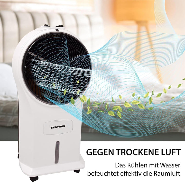 Syntrox Luftkühler mit Wasser Chilly | Verdunstungskühler | Luftbefeuchter, Multifunktions-Ventilato