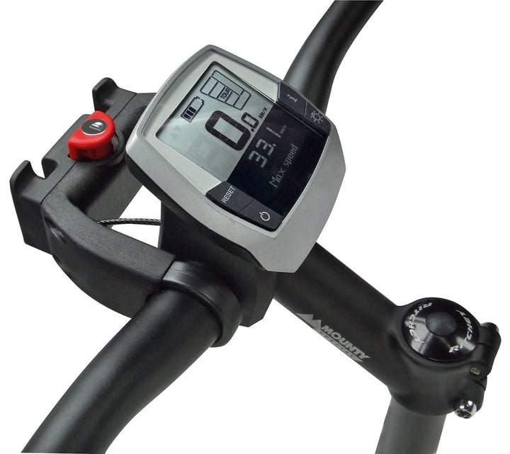 Klickfix Lenkeradapter E mit Schloss für E-Bikes mit Display, universal - Passend für Lenker mit 22-