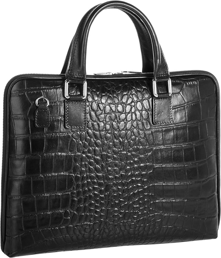 Cluty Aktentasche echt Leder schwarz Damen - 016848