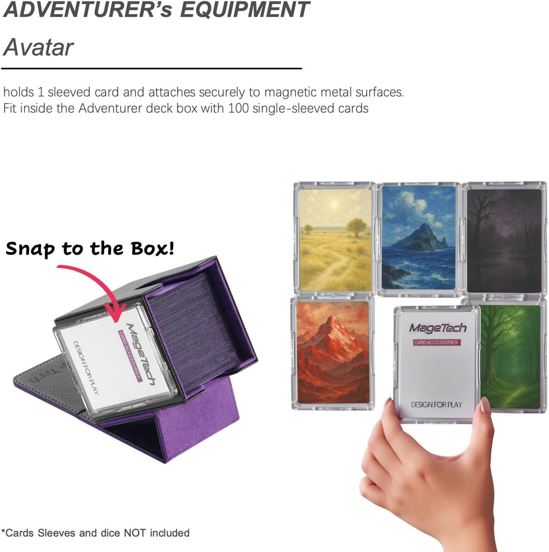 Mage Tech Adventurer [Hero] Modulare Deckbox - passt für 99 doppelt gesleevte Karten - Avatar-Halter