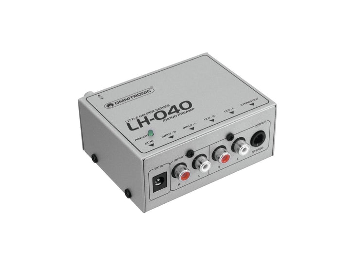 Omnitronic LH-040 Phono-Vorverstärker | Zum Anschluss eines Plattenspielers über Stereo-Cinch-Eingan