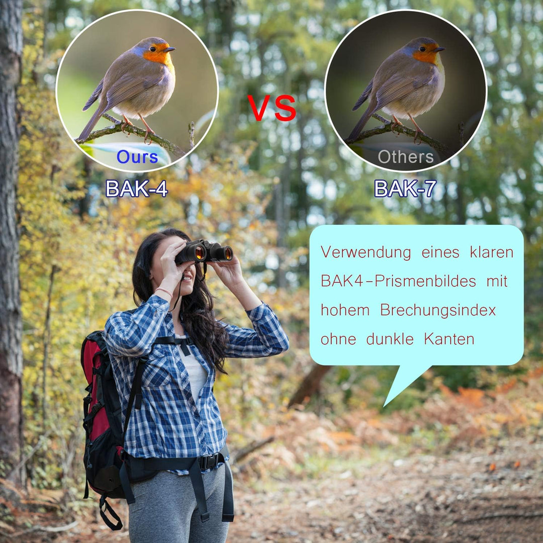 TTSkying Fernglas 60 x 60 HD Professionelles Fernglas mit Nachtsicht IPX7 Wasserdicht, Fernglas für