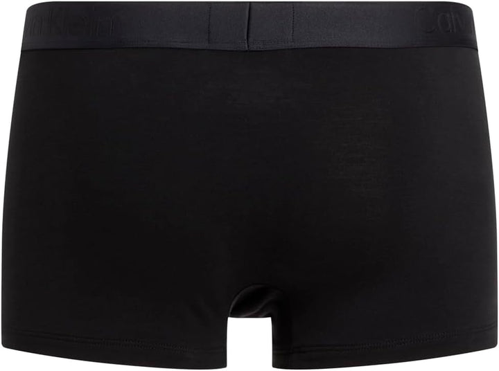 Calvin Klein Herren 3er Pack Boxershorts Low Rise Trunks Unterwäsche S Black, Blue Shadow, Grey Sky,