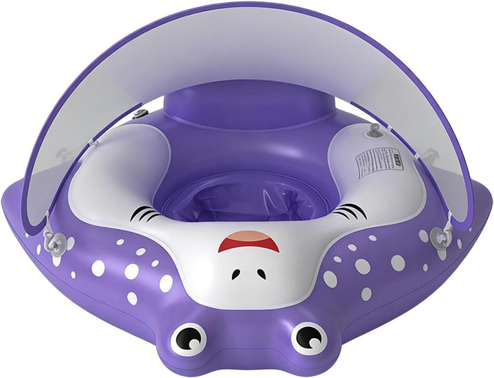 Aufblasbarer Baby-Schwimmring mit LSF 50+ Sonnendach, Baby-Schwimmring, Pool-Spielzeug mit Sicherhei