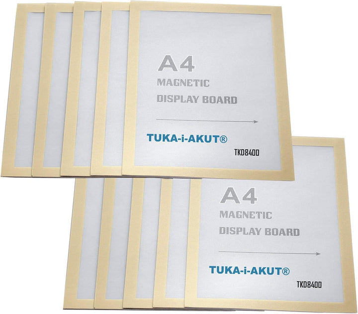 TUKA-i-AKUT 10st. A4 Info-Rahmen Selbstklebend mit Magnetverschluss, Einstecktasche Infotasche Blatt