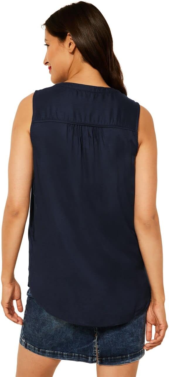 Street One Damen Langes Blusentop, 34 Grand Blue