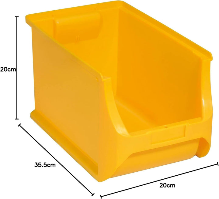 Allit 456282 ProfiPlus Box 4H, gelb Stapelsichtbox, PP TÜV/GS, V: 9,8 L,Lagersichtbox, Sichtbox, Lag