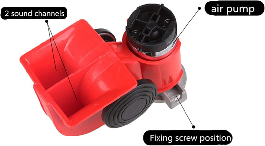 YIYIDA Auto air horn 135DB dual trompete super laute schnecke elektrische pumpe sirene, Lautsprecher