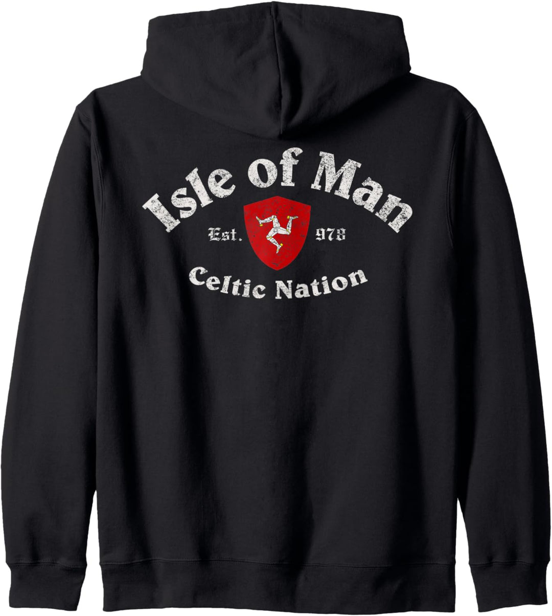 Isle of Man Celtic Nation Established 978 Double Sided Kapuzenjacke