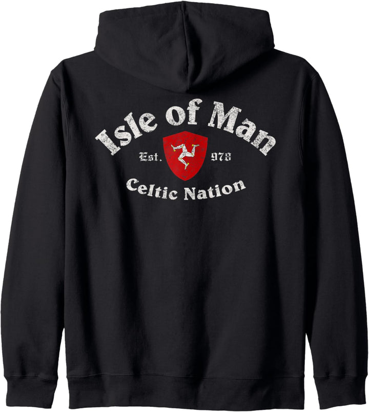 Isle of Man Celtic Nation Established 978 Double Sided Kapuzenjacke