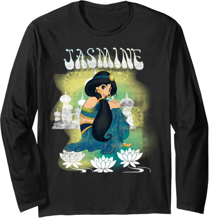 Disney Aladdin Jasmine Distressed Watercolor Langarmshirt