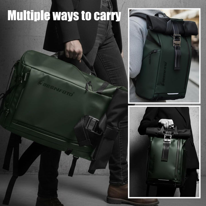 Besnfoto Kamerarucksack Wasserdicht, Fototasche Kameratasche für DSLR SLR spiegellose Kamera mit Lap