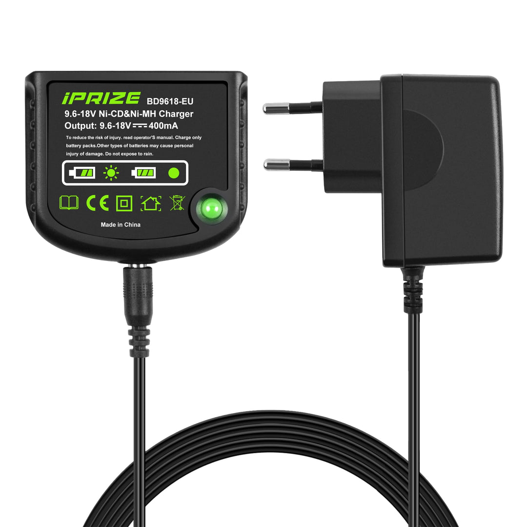 9.6V-18V Ladegerät NI-MH/NI-CD Kompatibel für Black & Decker 9.6V 12V 14.4V 18V Akku, für HPB12 HPB1