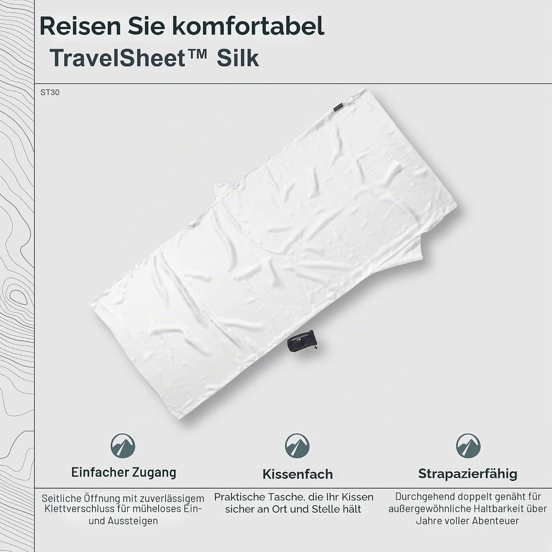 Cocoon Hüttenschlafsack aus Seide 86"x35" natur, 86"x35" natur