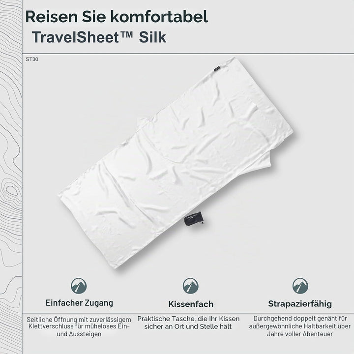 Cocoon Hüttenschlafsack aus Seide 86"x35" natur, 86"x35" natur