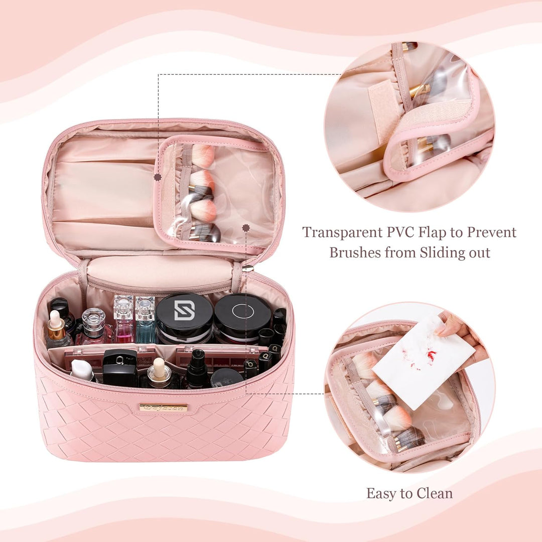 Dajasan Make-up-Tasche, Kosmetiktasche, Reise-Make-up-Tasche, grosse Kapazität, tragbarer Reise-Kult