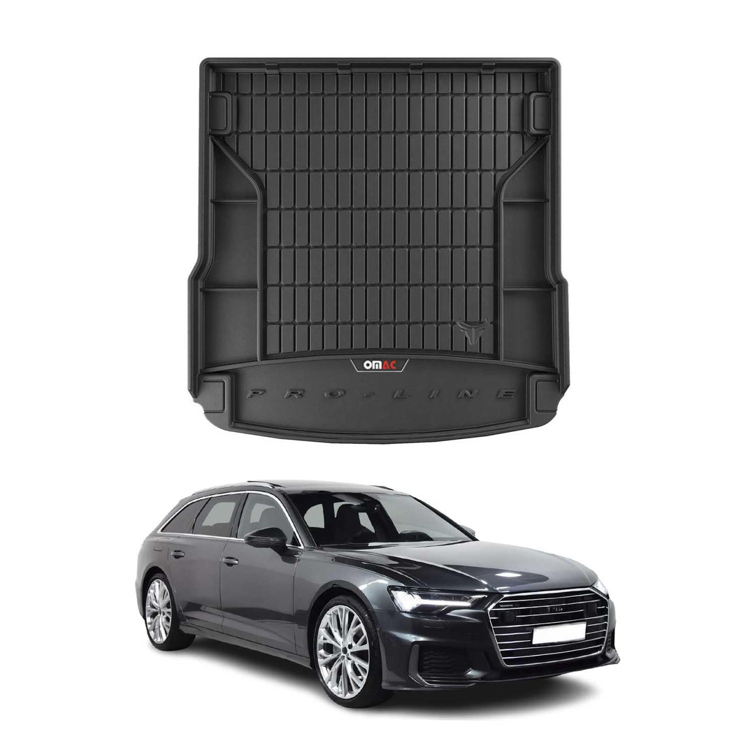 OMAC Gummi Kofferraumwanne kompatibel mit Audi A6 C8 Avant Allroad 2018-2024 TPE Schwarz