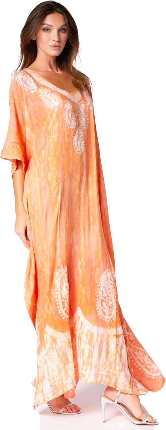 Sakkas Tacy Frauen Casual Boho Sommer Maxikleid Kaftan Kaftan Vertuschung LougeWear Einheitsgrösse 1