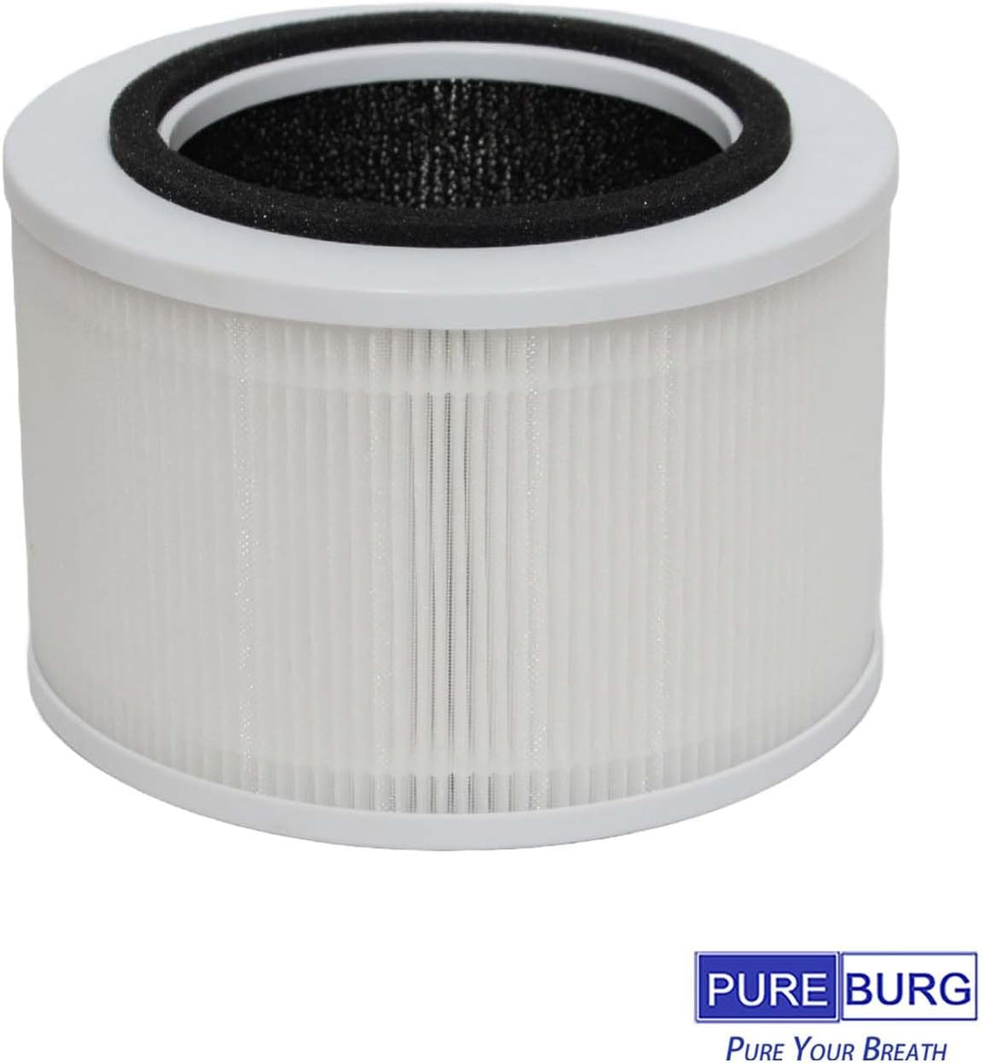 PUREBURG Ersatzfilter kompatibel mit Vibrix PureFlow30 Luftreiniger 30 M², 2er-Pack H13 HEPA Aktivko