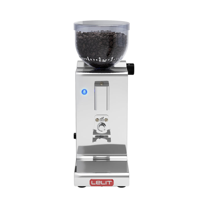 LELIT Fred Kaffeemühle - 38 mm konischer Grat und elektronische Dosierung - Edelstahl - Silber
