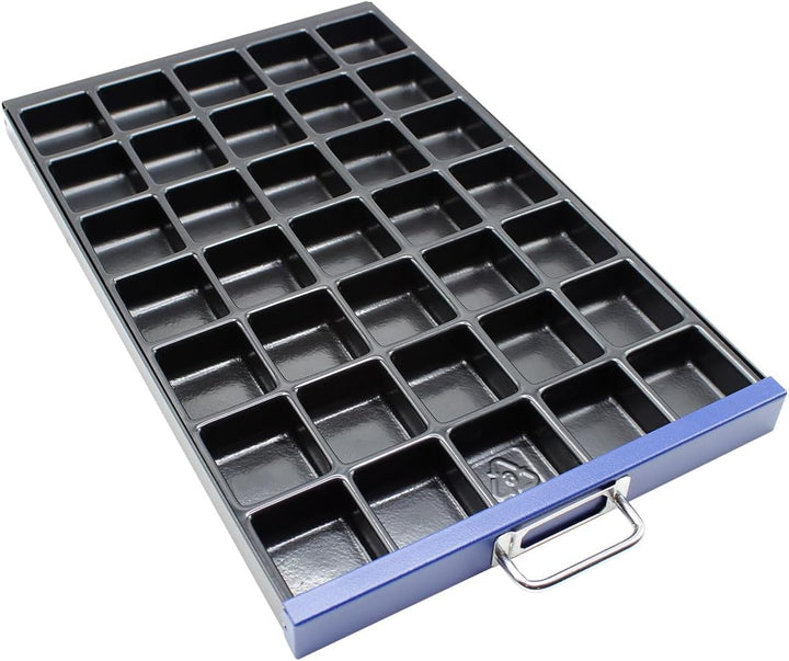 BISLEY MultiDrawer Schubladeneinsatz A4 35 Fächer für alle DIN A4 Schubladen, Metall, 800 Kunststoff