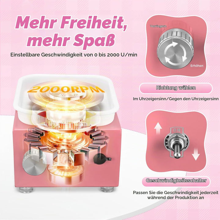 Töpferscheibe Elektrisch, Töpferscheibe Keramik Rad Maschine 30 W,Mini Electric Pottery Wheel mit 10