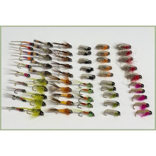 Forellen-Fliegenfischen, Wolfram, 60 Stück, Wolfram-Nymphen, gewichtete Nymphen, Beschreibung