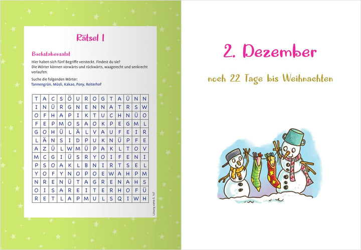 Die Lametta-Girls und der Ponydieb: Ein Krimi-Adventskalender mit 24 Rätseln, Kalender