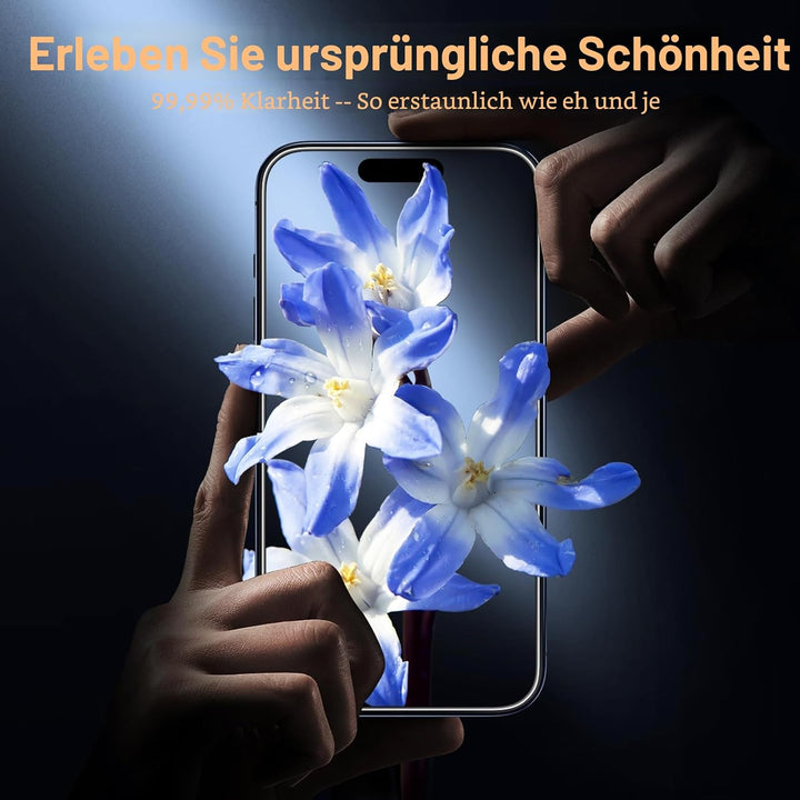 TOCOL Full Screen für iPhone 14 Pro Max für Panzerglas Sichtschutz, Auto-Installation 0 Blasen 9H Hä